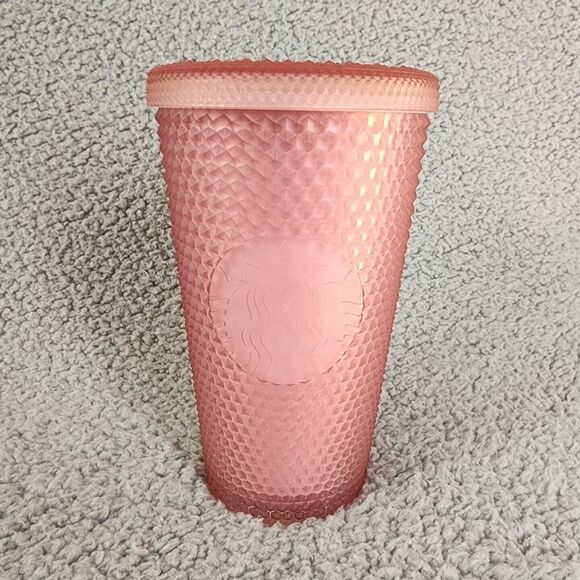 Starbucks 2022 Soft Touch Pink Lemonade Jelly Studded 16oz Tumbler Cold Cup - Picture 1 of 8
